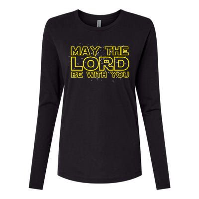 May The Lord Be With You Womens Cotton Relaxed Long Sleeve T-Shirt