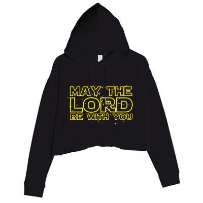 May The Lord Be With You Crop Fleece Hoodie