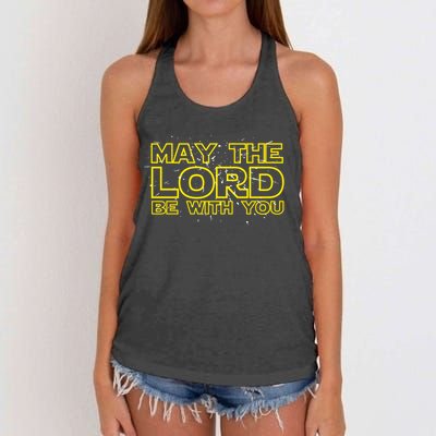 May The Lord Be With You Women's Knotted Racerback Tank