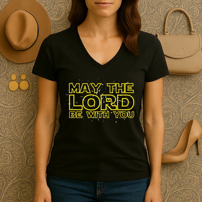 May The Lord Be With You Women's V-Neck T-Shirt