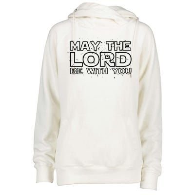 May The Lord Be With You Womens Funnel Neck Pullover Hood