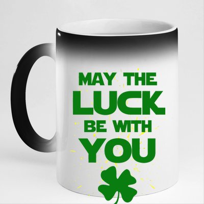 May The Luck Be With You Irish Parody 11oz Black Color Changing Mug