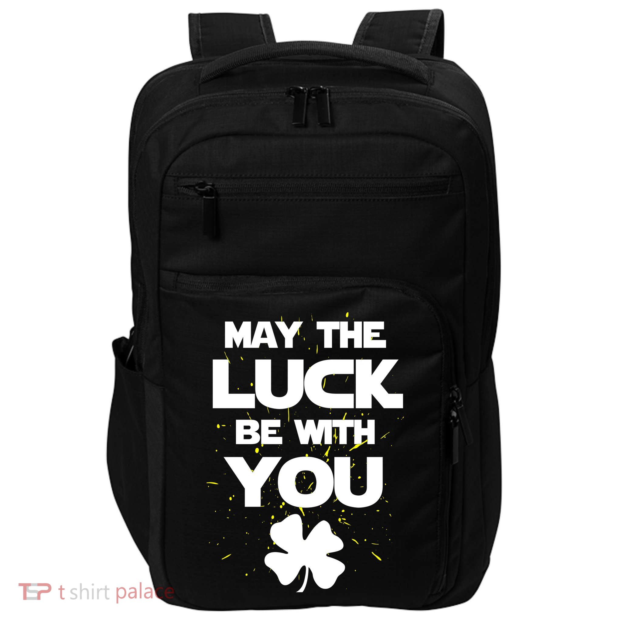 May The Luck Be With You Irish Parody Impact Tech Backpack