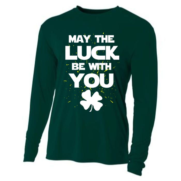 May The Luck Be With You Irish Parody Cooling Performance Long Sleeve Crew