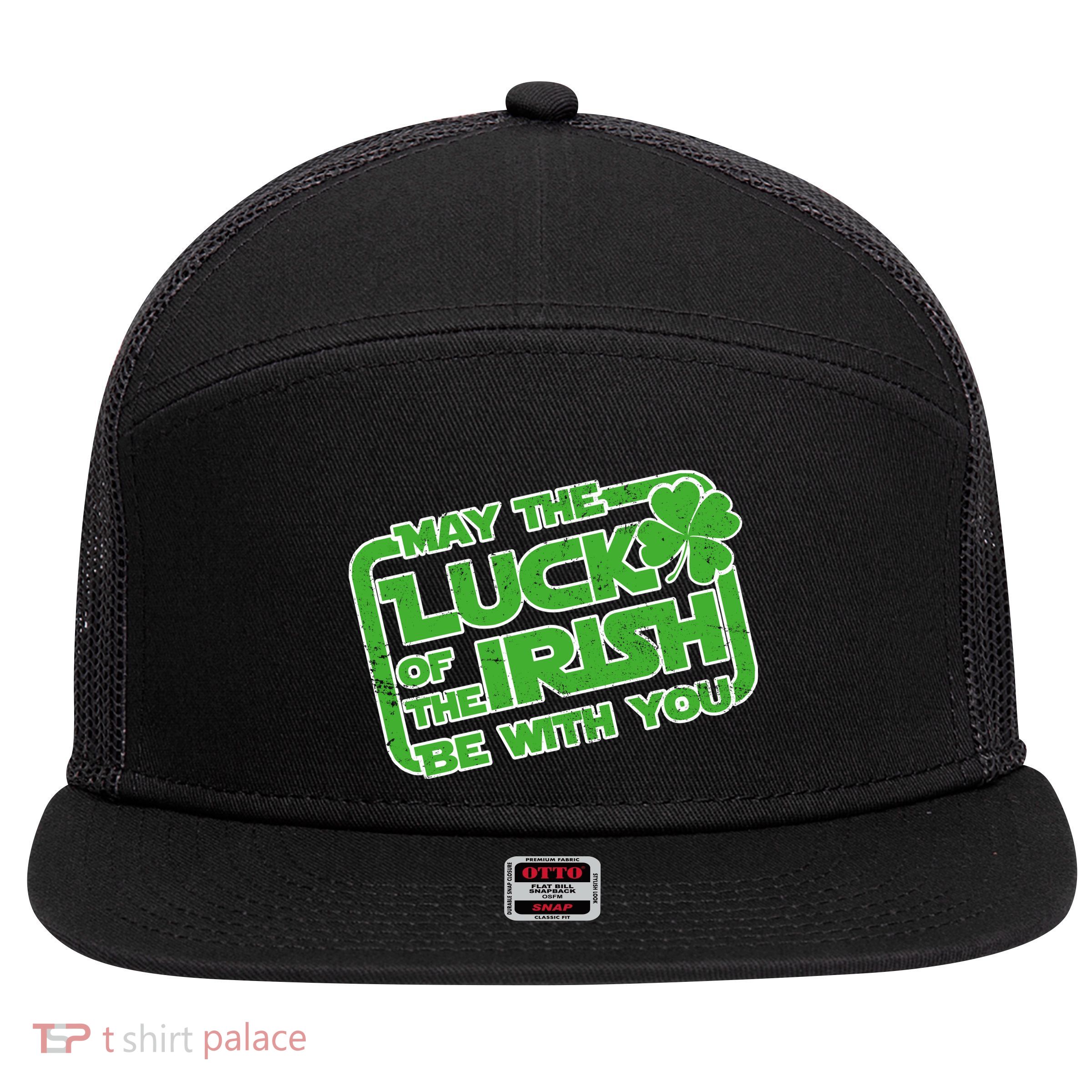 May The Luck Of The Irish Be With You 7 Panel Mesh Trucker Snapback Hat