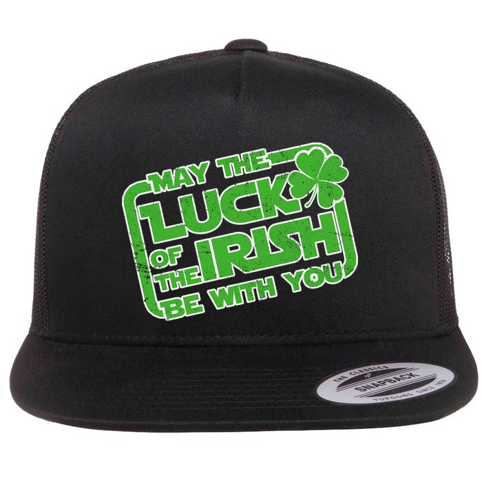 May The Luck Of The Irish Be With You Flat Bill Trucker Hat