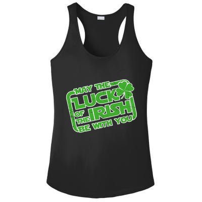 May The Luck Of The Irish Be With You Ladies PosiCharge Competitor Racerback Tank