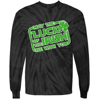 May The Luck Of The Irish Be With You Tie-Dye Long Sleeve Shirt