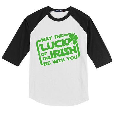May The Luck Of The Irish Be With You Kids Colorblock Raglan Jersey