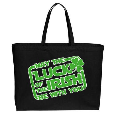 May The Luck Of The Irish Be With You Cotton Canvas Jumbo Tote