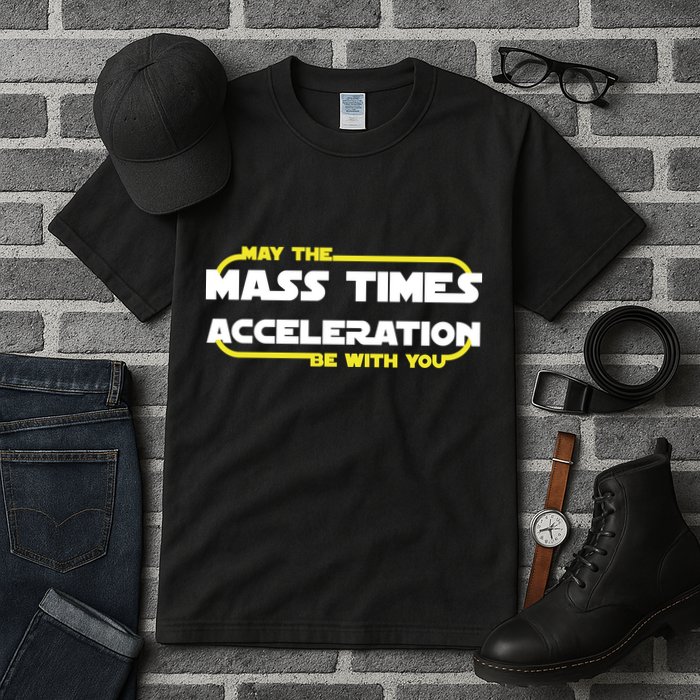 May The Mass Times Acceleration Be With You Tall T-Shirt