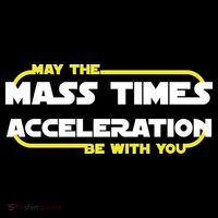 May The Mass Times Acceleration Be With You 7-Panel Snapback Hat