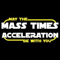 May The Mass Times Acceleration Be With You 16 in Basic Backpack