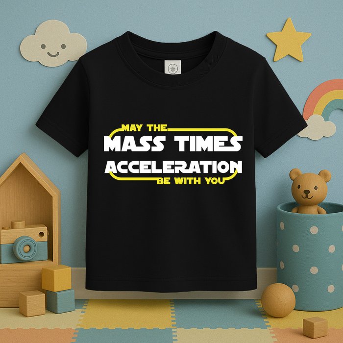May The Mass Times Acceleration Be With You Toddler T-Shirt
