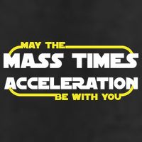 May The Mass Times Acceleration Be With You Microfiber Hand Towel