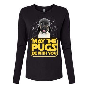 May The Pugs Be With You Womens Cotton Relaxed Long Sleeve T-Shirt