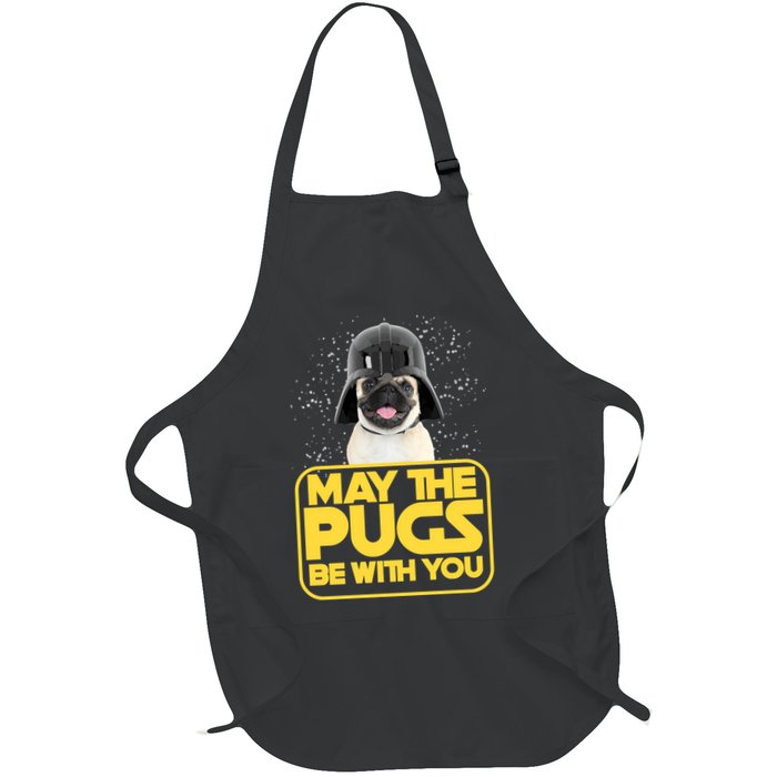 May The Pugs Be With You Full-Length Apron With Pockets