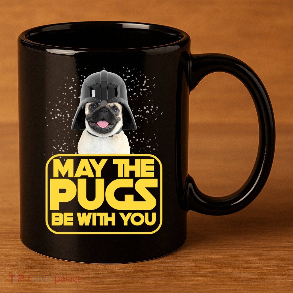 May The Pugs Be With You 11oz C Handle Ceramic Mug