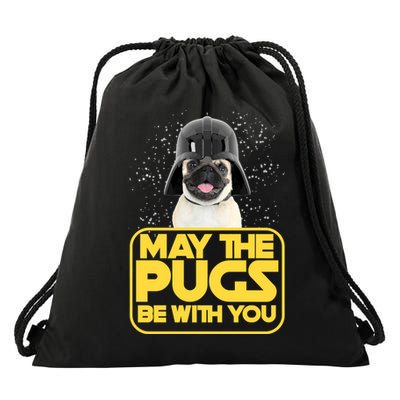 May The Pugs Be With You Drawstring Bag