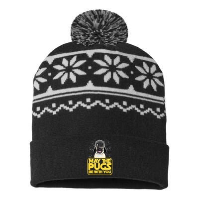 May The Pugs Be With You USA-Made Snowflake Beanie