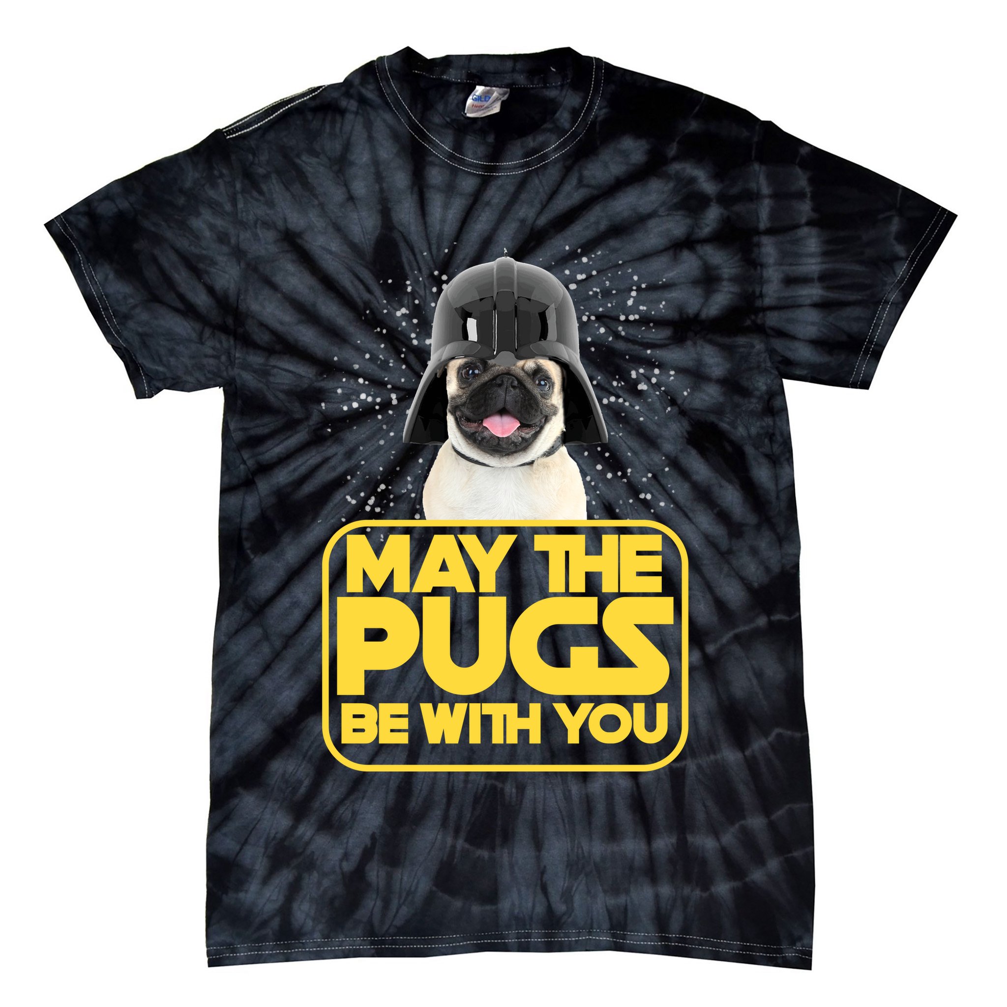 May The Pugs Be With You Tie-Dye T-Shirt