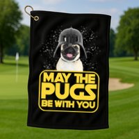 May The Pugs Be With You Golf Towel