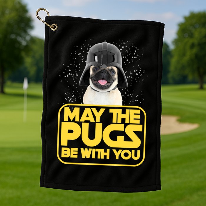 May The Pugs Be With You Golf Towel