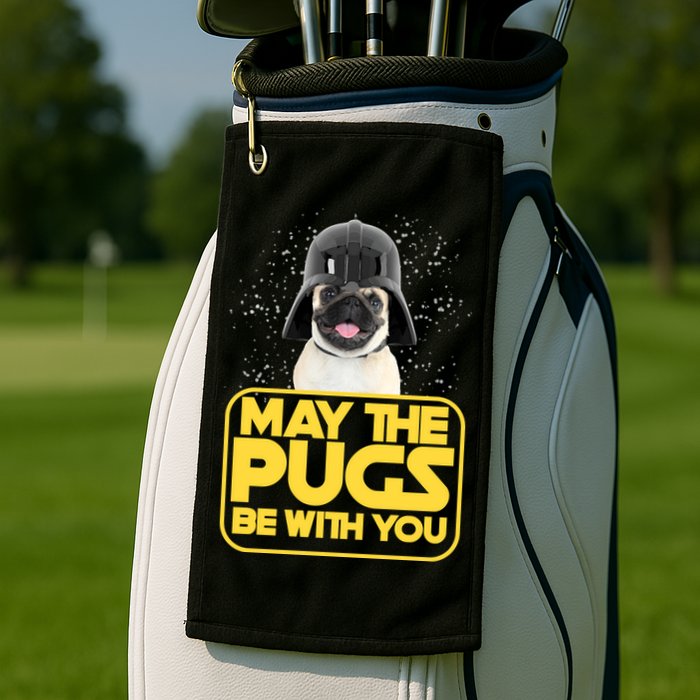 May The Pugs Be With You Golf Towel