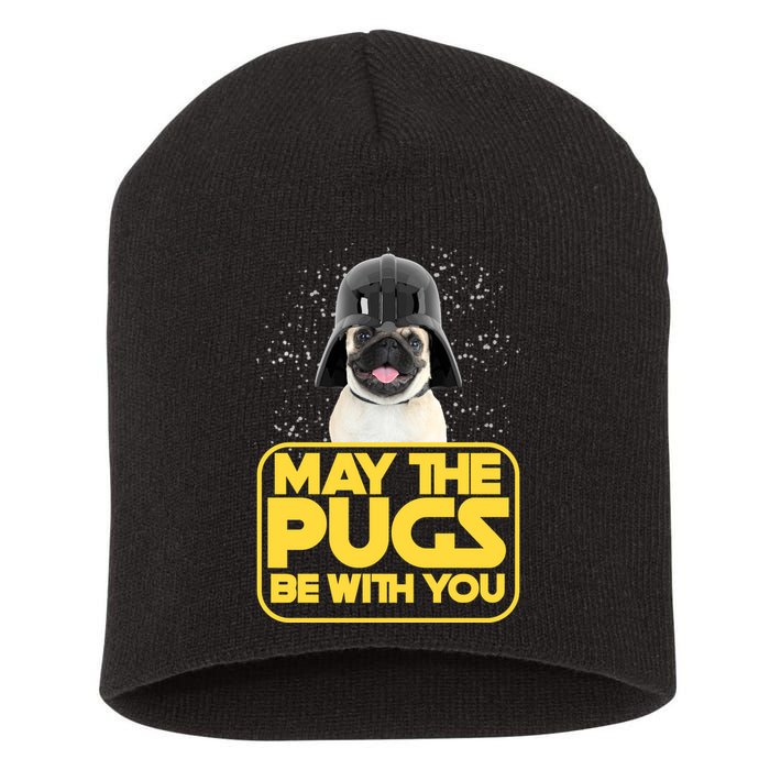 May The Pugs Be With You Short Acrylic Beanie