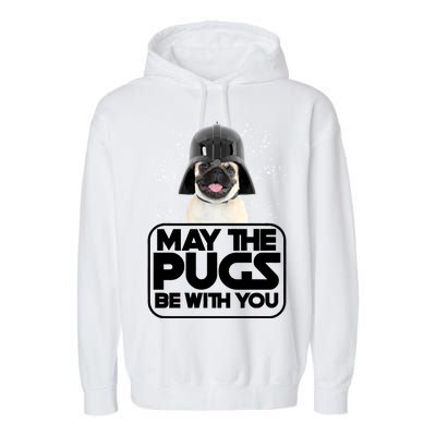 May The Pugs Be With You Garment-Dyed Fleece Hoodie