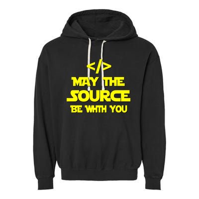 May The Source Be With You Garment-Dyed Fleece Hoodie