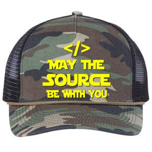 May The Source Be With You Retro Rope Trucker Hat Cap