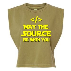 May The Source Be With You Garment-Dyed Women's Muscle Tee