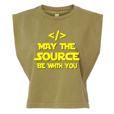 May The Source Be With You Garment-Dyed Women's Muscle Tee