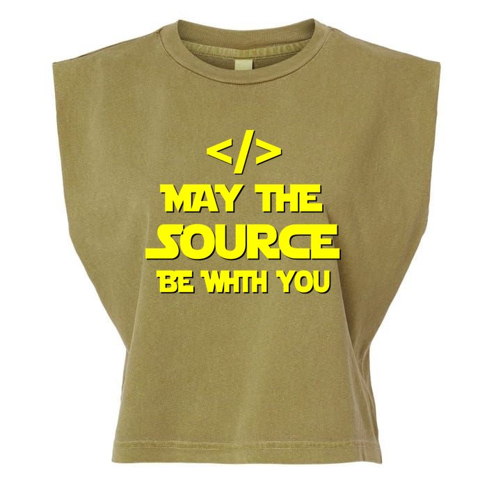 May The Source Be With You Garment-Dyed Women's Muscle Tee