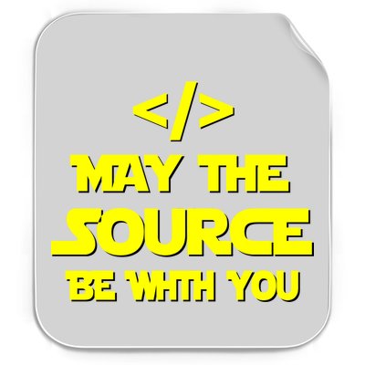 May The Source Be With You Permanent Decal Sticker