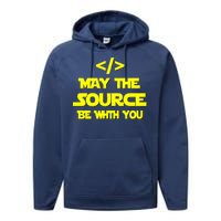 May The Source Be With You Performance Fleece Hoodie