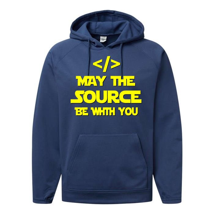 May The Source Be With You Performance Fleece Hoodie