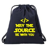 May The Source Be With You Drawstring Bag