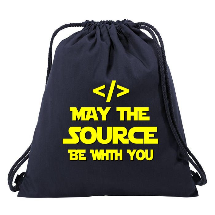 May The Source Be With You Drawstring Bag