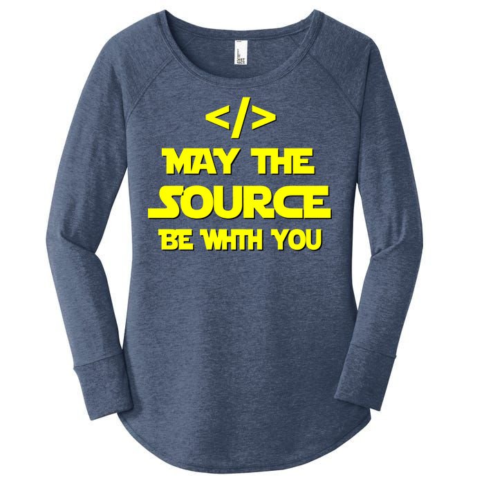 May The Source Be With You Women's Perfect Tri Tunic Long Sleeve Shirt