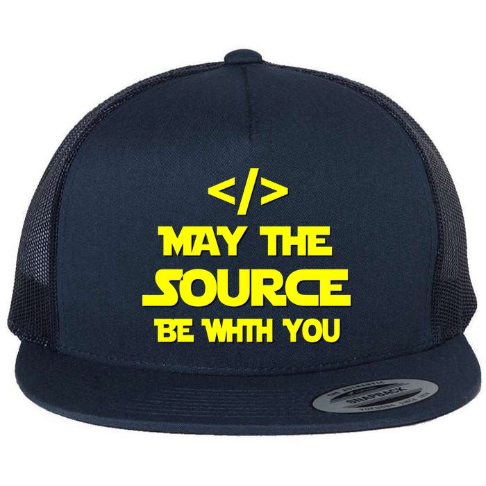 May The Source Be With You Flat Bill Trucker Hat