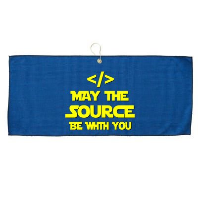 May The Source Be With You Large Microfiber Waffle Golf Towel