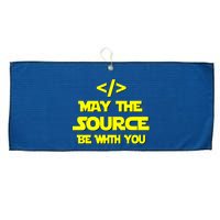 May The Source Be With You Large Microfiber Waffle Golf Towel