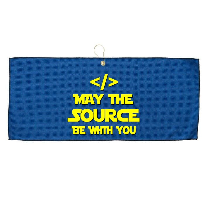May The Source Be With You Large Microfiber Waffle Golf Towel