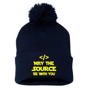 May The Source Be With You Pom Pom 12in Knit Beanie