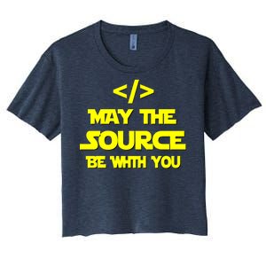 May The Source Be With You Women's Crop Top Tee