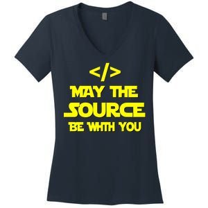 May The Source Be With You Women's V-Neck T-Shirt