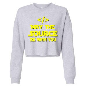 May The Source Be With You Cropped Pullover Crew