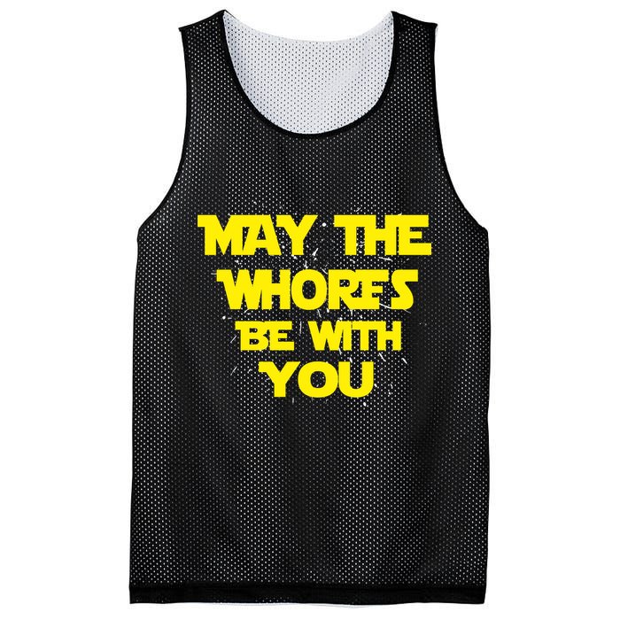May The Whores Be With You Mesh Reversible Basketball Jersey Tank
